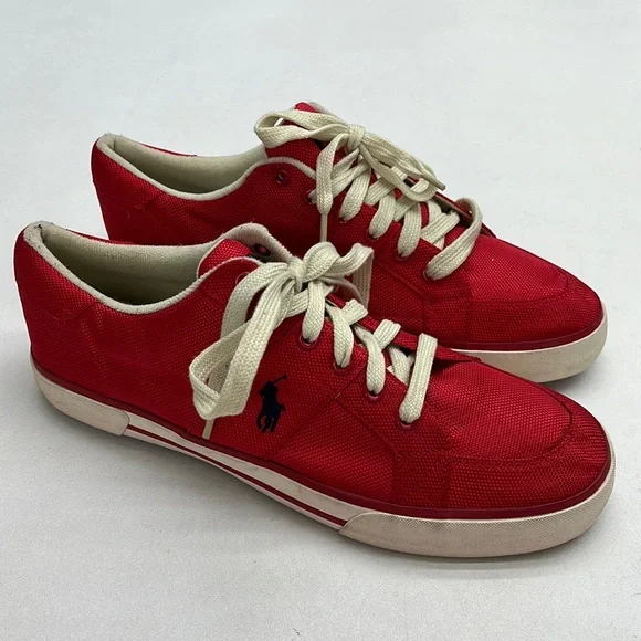 Polo Ralph Lauren Shoes Polo Ralph Lauren Red Canvas Lace Up